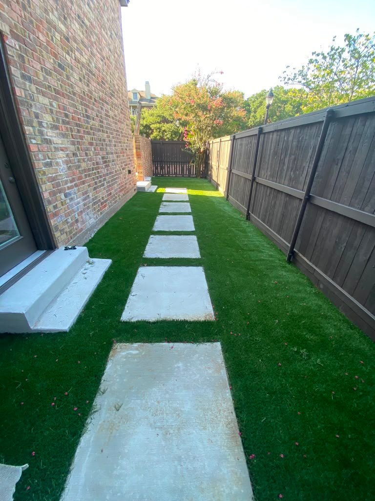 Finished artificial grass project